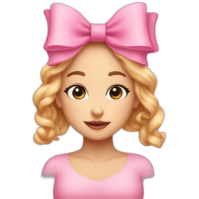  make me a flirty emoji 𐙚 it's a pink bow emoji