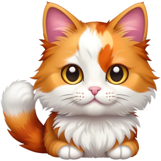 A calico kitty emoji