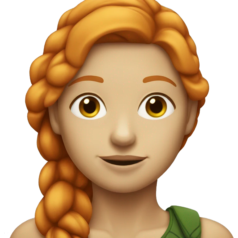 Ginger half woman half turtle emoji