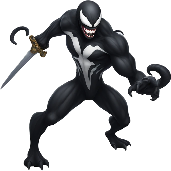 Venom with a BIG SWORD emoji