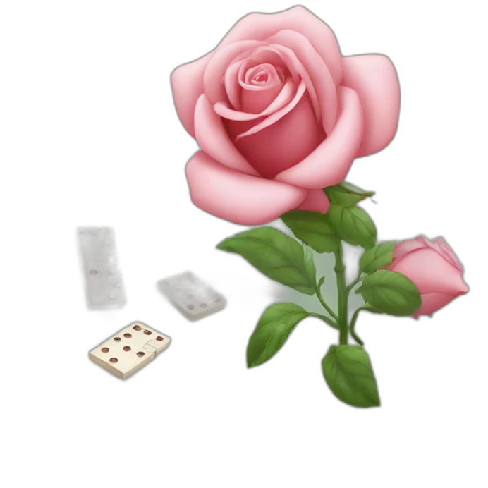 Domino rose avec un bouteille d'oasis emoji
