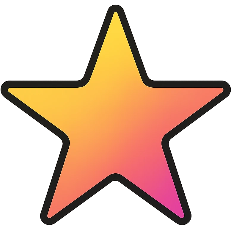 gradient star icon, modern icon style, clean lines, no text emoji