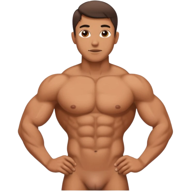 Naked man with penis emoji