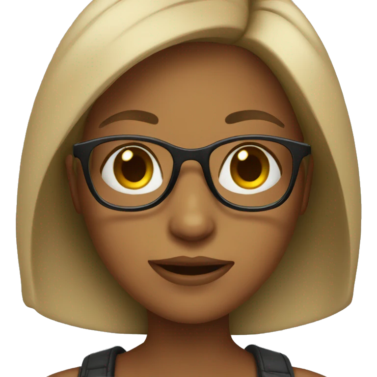 Girl with glasses  emoji
