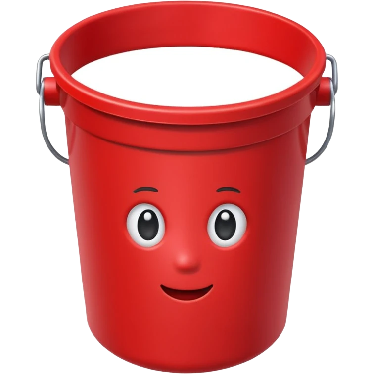 red bucket without handle emoji