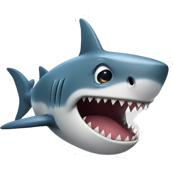 Farting shark emoji