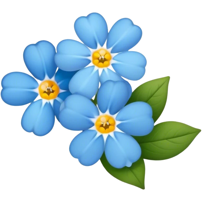 Forget me not flower emoji