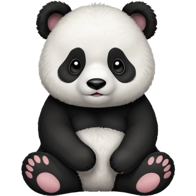a cute sitting panda bear emoji