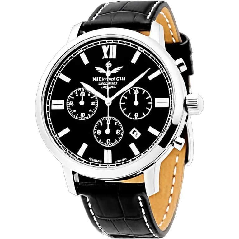 Чёрные наручные часы emoji