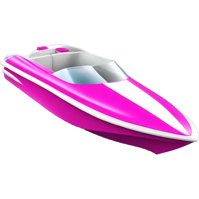 Hot pink speed boat emoji