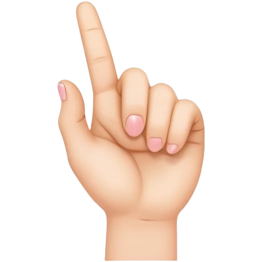 Korean finger heart gesture, hand making a small heart shape with thumb and index finger emoji