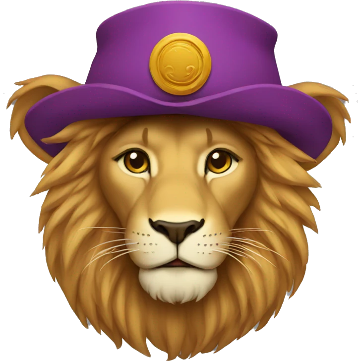 Lion hat emoji