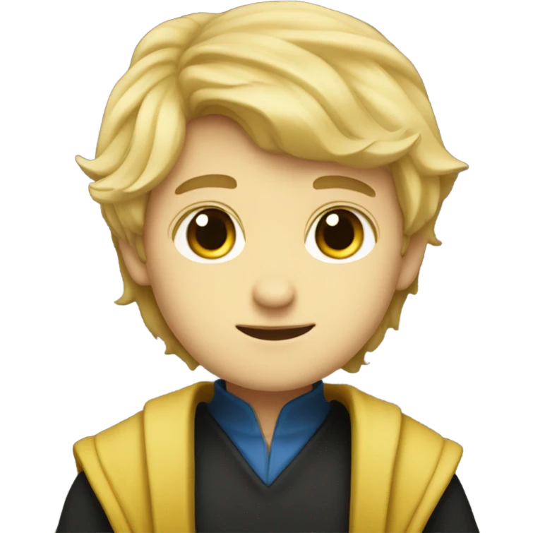 Blonde hufflepuff boy blue eye adult emoji