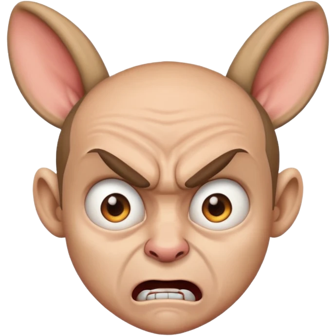 Angry and funny with ears  emoji