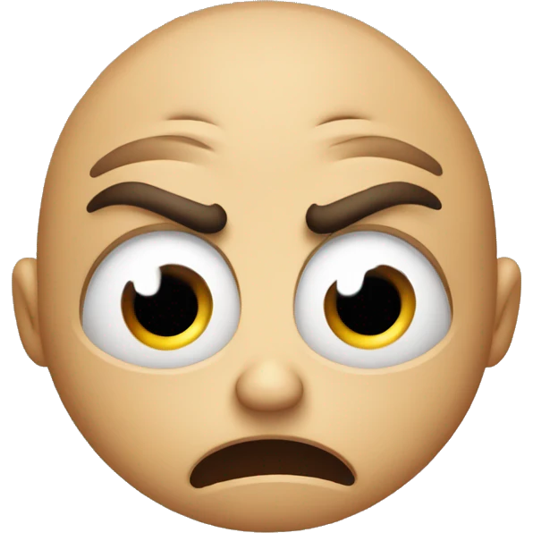 angry face, very nervous upset emoji