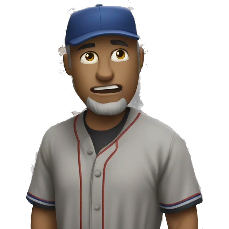 Make an angry baseball coach a emoji
