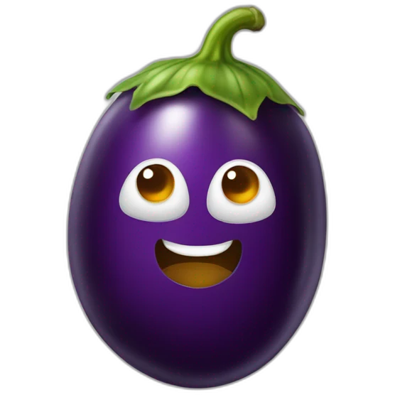 Aubergine dans pêche emoji