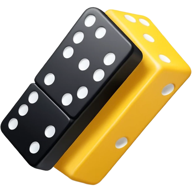 Prompt 16: "One source of income = HUGE risk."
Graphic: 🧱 Domino block icon (white) tipping yellow.
Animation: Block falls over.
Background: Transparent.
 emoji