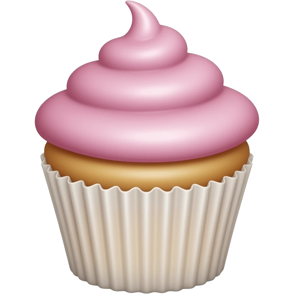 Cupcake with pink icing emoji