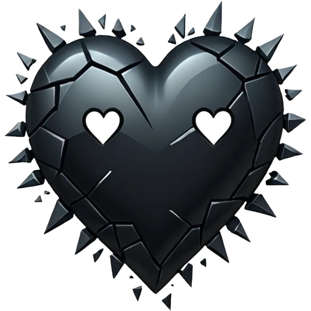 Black heart broken emoji