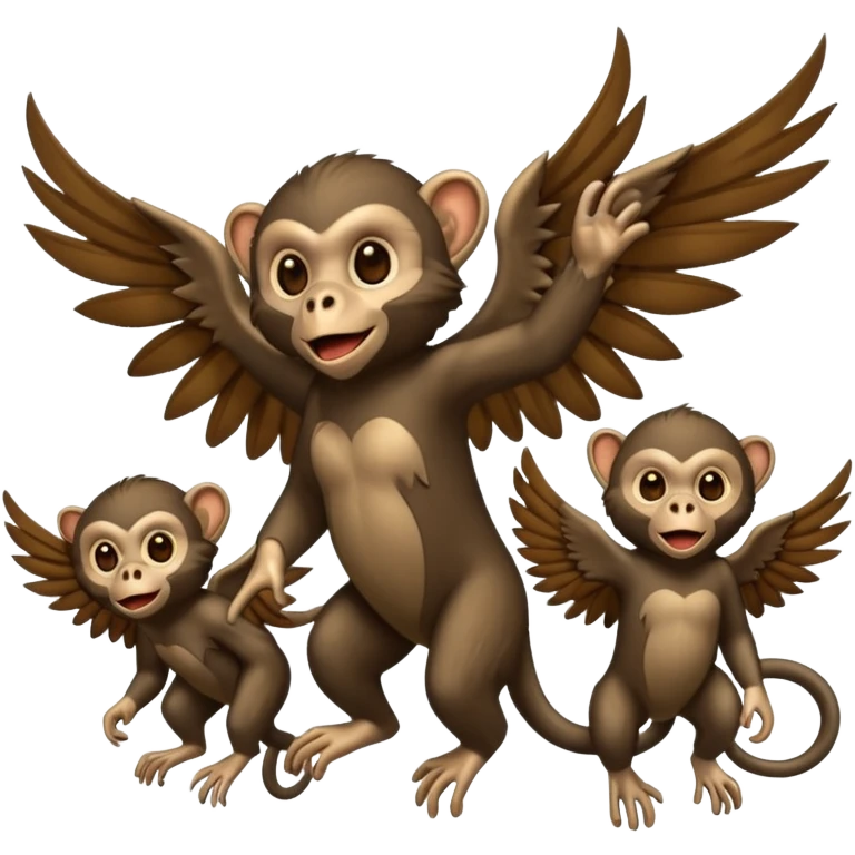 Flying monkeys  emoji