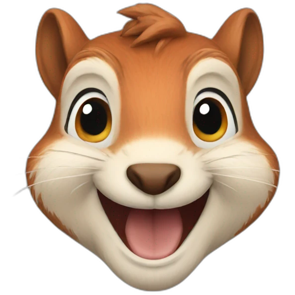 Smiling squirrel emoji
