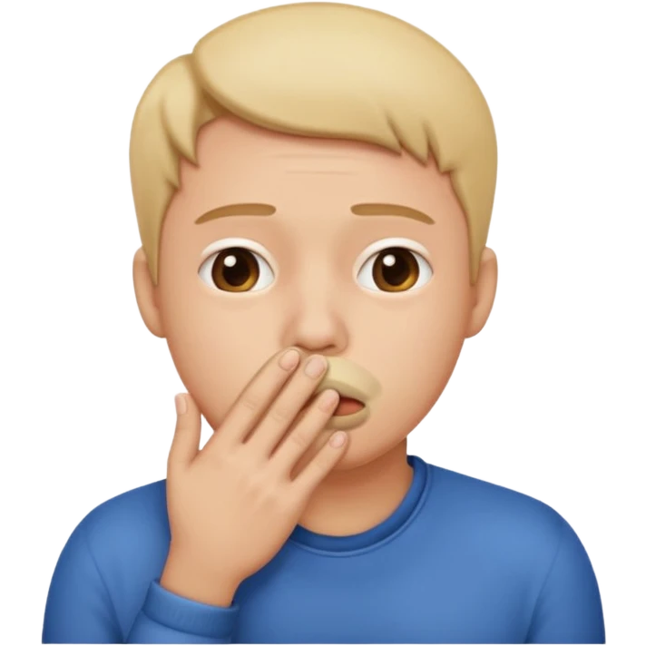 face with a hand over mouth, embarrassed burp emoji emoji