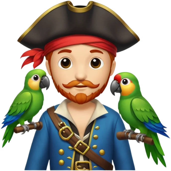 pirate and parrot emoji