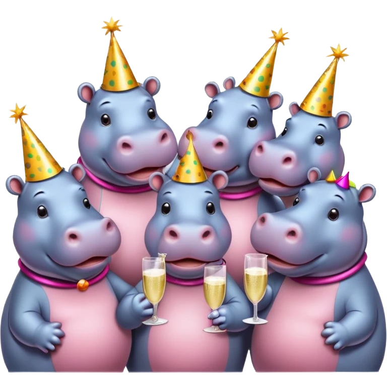 Hippo party emoji