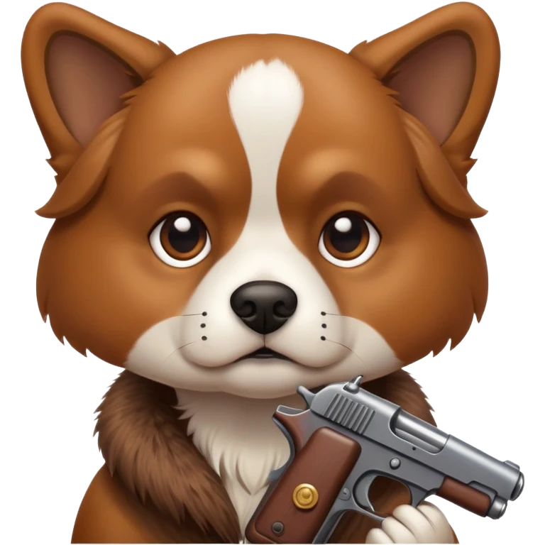 dog with gun emoji