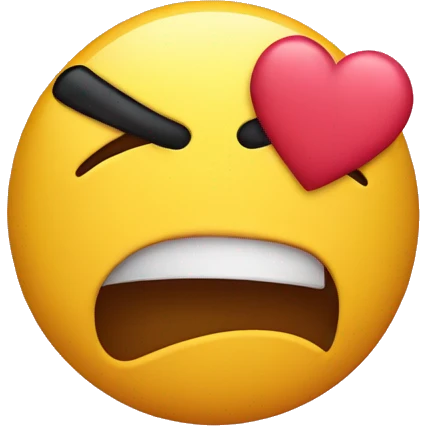 Angry Emoji with hearts  emoji