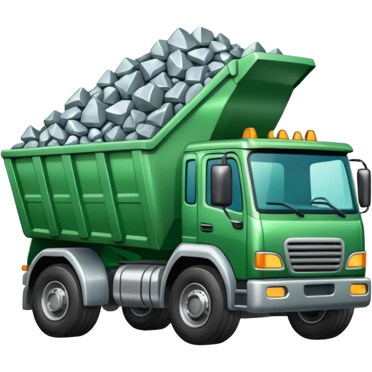 green truck with silver ore emoji