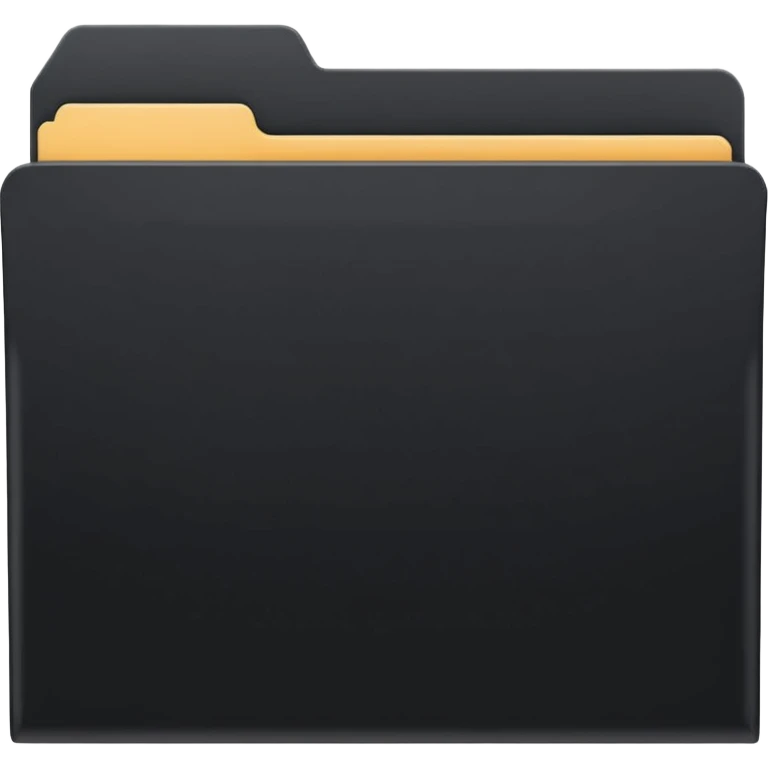 a black top tab file folder emoji
