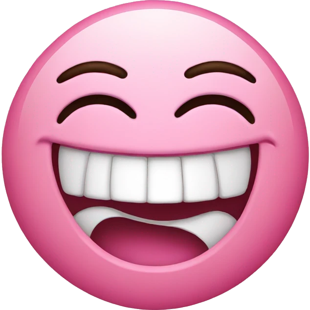 Pink laughing emoji emoji
