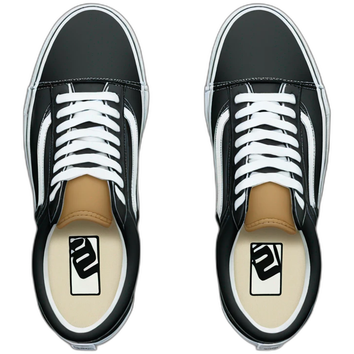 vans black old skool emoji