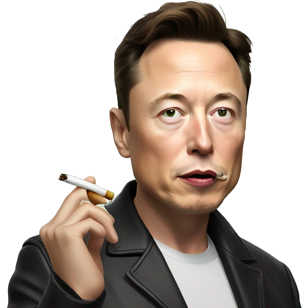 Elon musk smoking weed emoji
