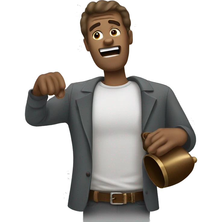 Man playing cowbell emoji