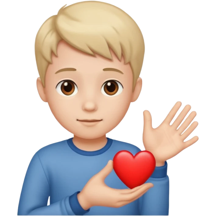 heart hand boy emoji