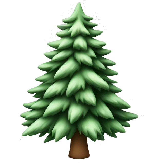  actual white fir christmas tree isolated.  emoji