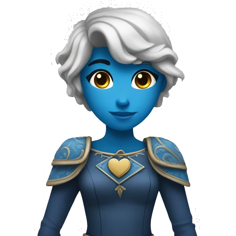 corazon azul con bandita emoji