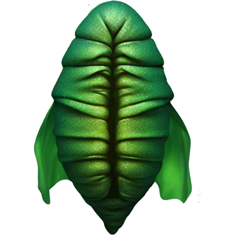psychedelic pupa in matrix without face emoji