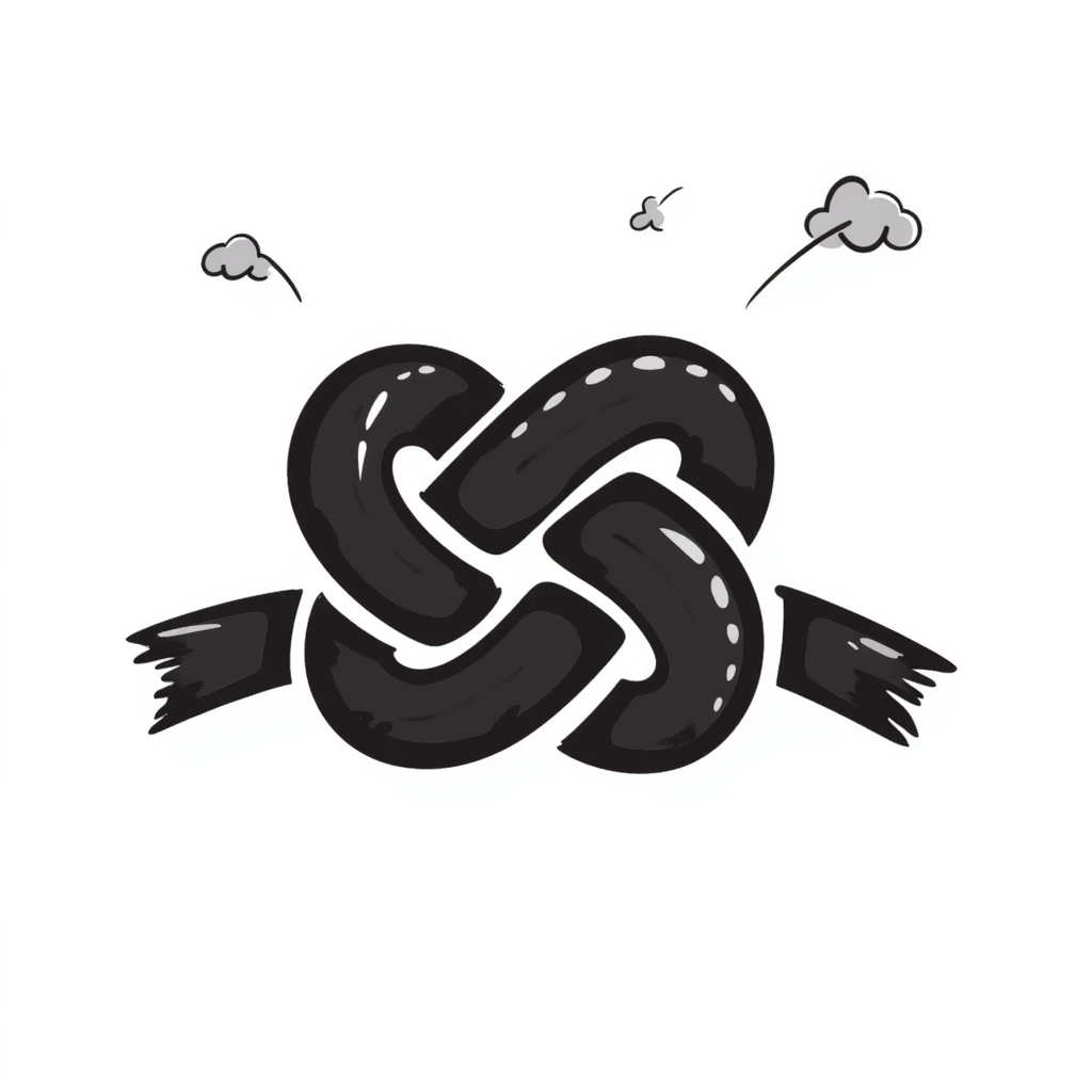 hand-drawn knot emoji
