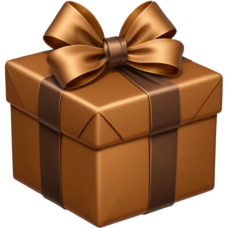 brown present with brown bow emoji