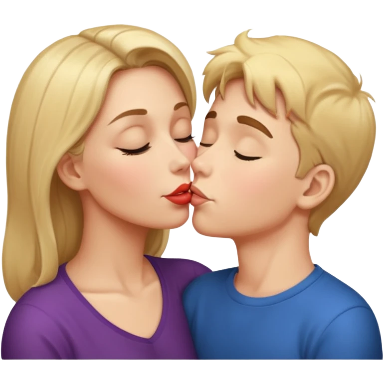The part about the kiss on the cheek and the part about the kiss on the eye, a mother and son thing emoji