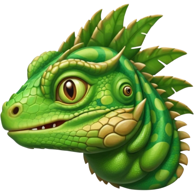 iguana's face dizzy with the eyes that have like swirls emoji