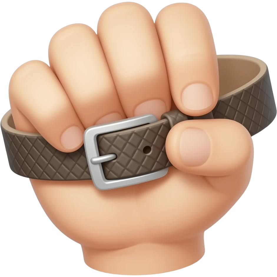 Belt in hand emoji