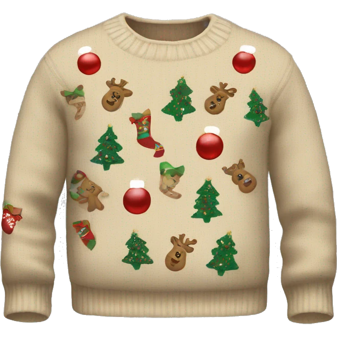 beige christmas sweater emoji