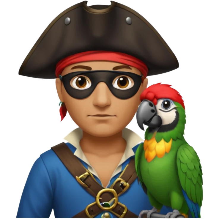 pirate and parrot emoji