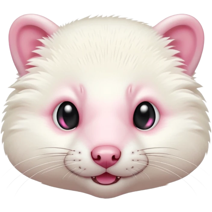 Ios 9.1 emoji style, albino ferret emoji