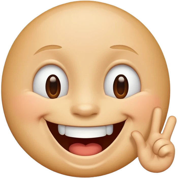 Laughing face with the number 100 emoji